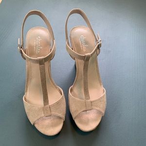 light beige cork wedges, Charles by Charles David